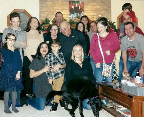 Dog Ruins Xmas Family Photo