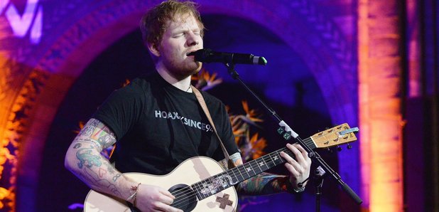 Ed Sheeran performing live 2016