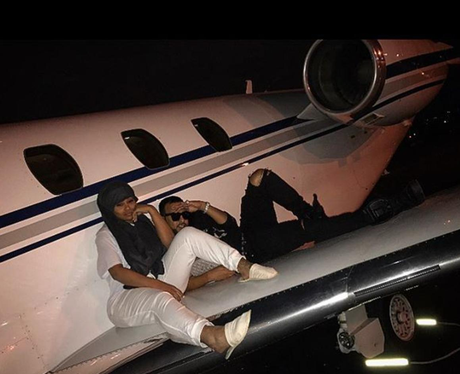 Blac Chyna and French Montana hang out