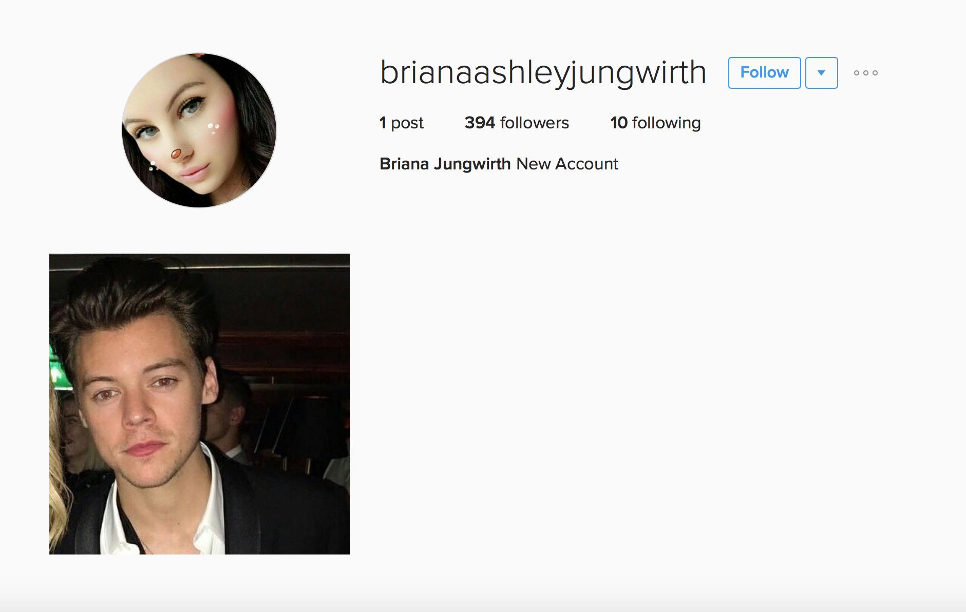 Briana Jungwirth Instagram Account