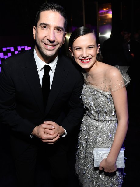 Golden Globes 2016 David Schwimmer and Milly Bobby