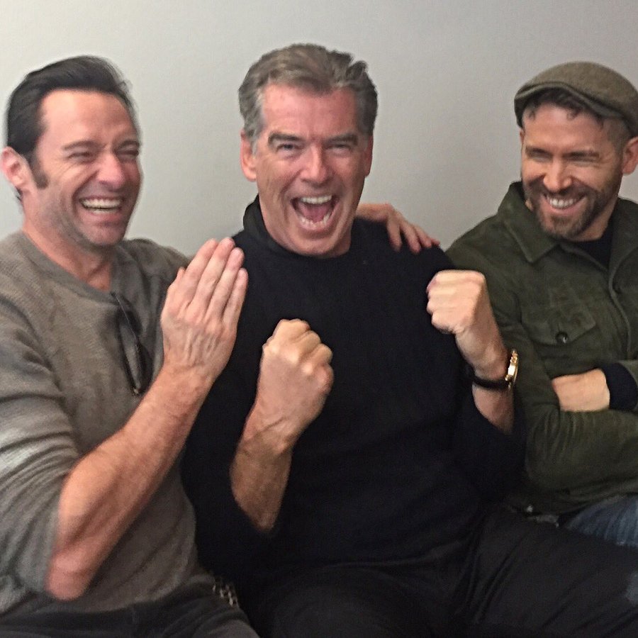 Hugh Jackman, Pierce Brosnan and Ryan Reynolds