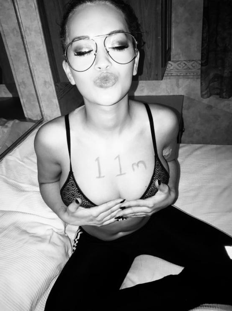 Rita Ora topless Instagram