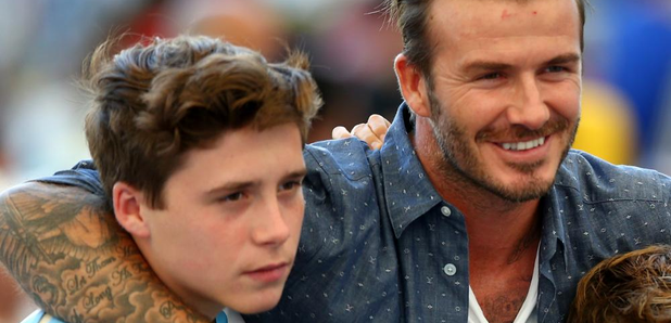 David and Brooklyn Beckham Germany v Argentina: 20