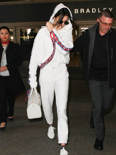 Kendall Jenner at LAX in trackies