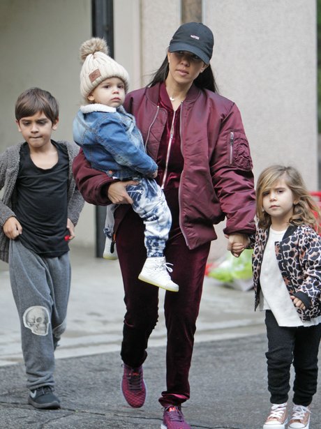 Kourtney Kardashian out and about with the kids