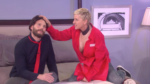 Ellen DeGeneres and Jamie Dornan