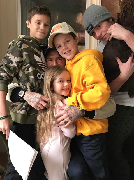 The Beckham kids share the love for Dad, David