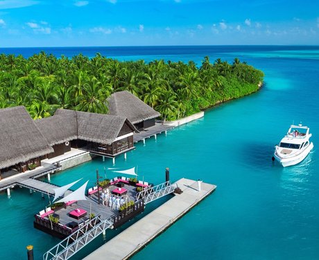 The resort where the Beckham's stayed in the Maldi