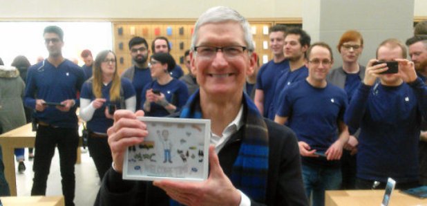 Apple boss Tim Cook in Glasgow