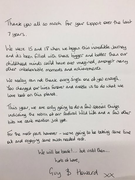Disclosure Hiatus Letter