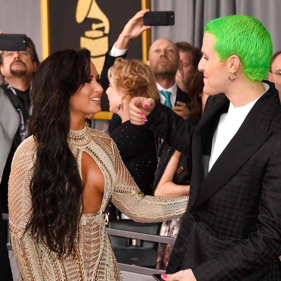 Demi Lovato and Mike Posner The 59th GRAMMY Awards