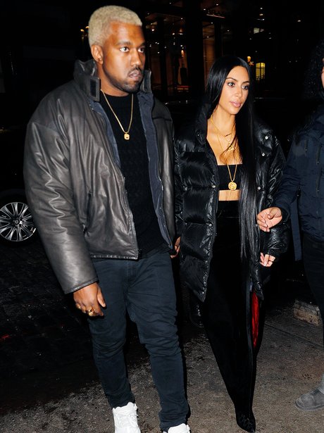 Kim Kardashian and Kanye West head out for Valenti