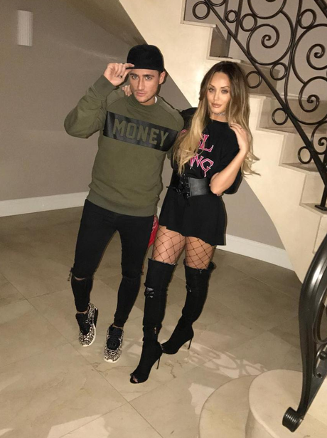 Stephen Bear and Charlotte Crosby head on a 'work