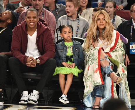 Beyonce and Jay Z attend NBA All Star Game with Bl