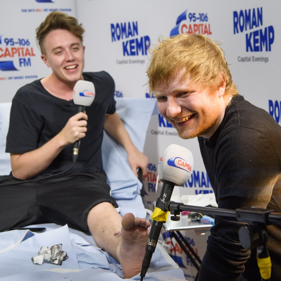Ed Sheeran tattoos Roman Kemp live on air 3