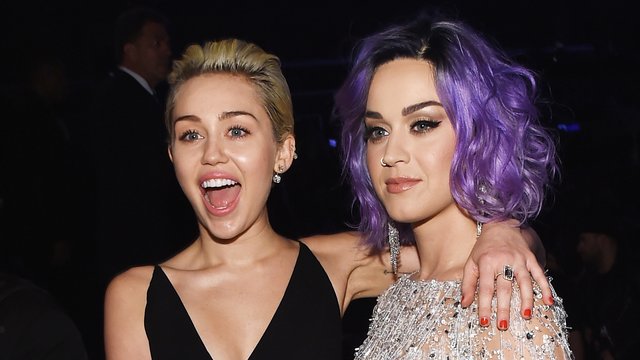 Katy Perry Miley Cyrus The 57th Annual GRAMMYs