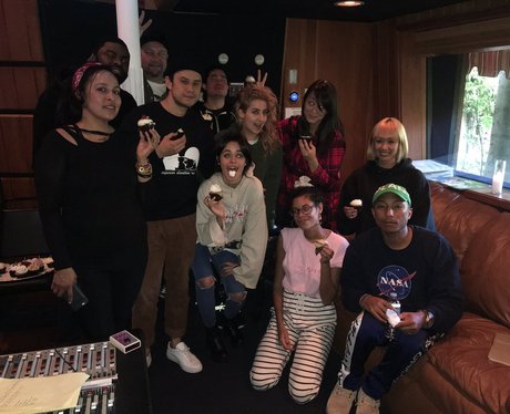 Camila Cabello spends time in the studio with Phar