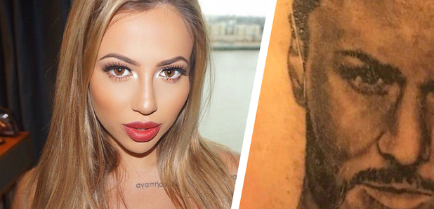 Kyle Christie tattoos face onto Holly Hagan's neck | Daily Mail Online