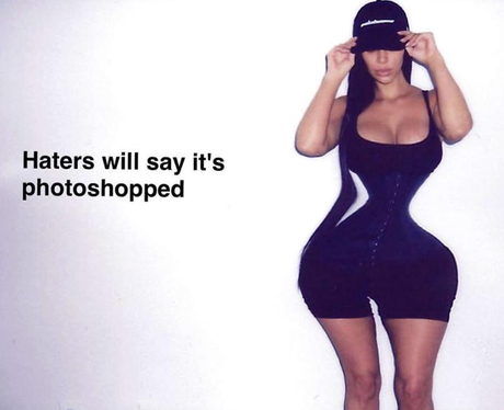 Kim Kardashian mocks her haters with visibly photo
