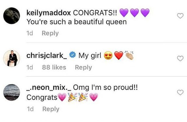 Chris Clark's Comment On Jesy's Picture