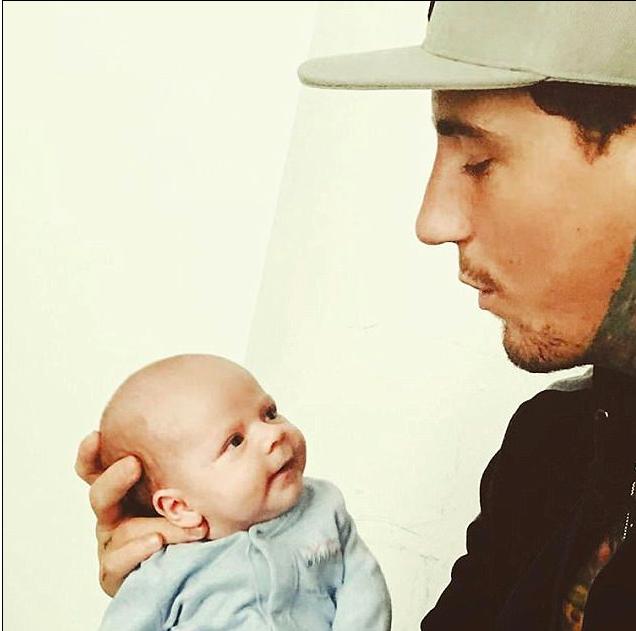 Jeremy McConnell Cradles baby Caben Albi 