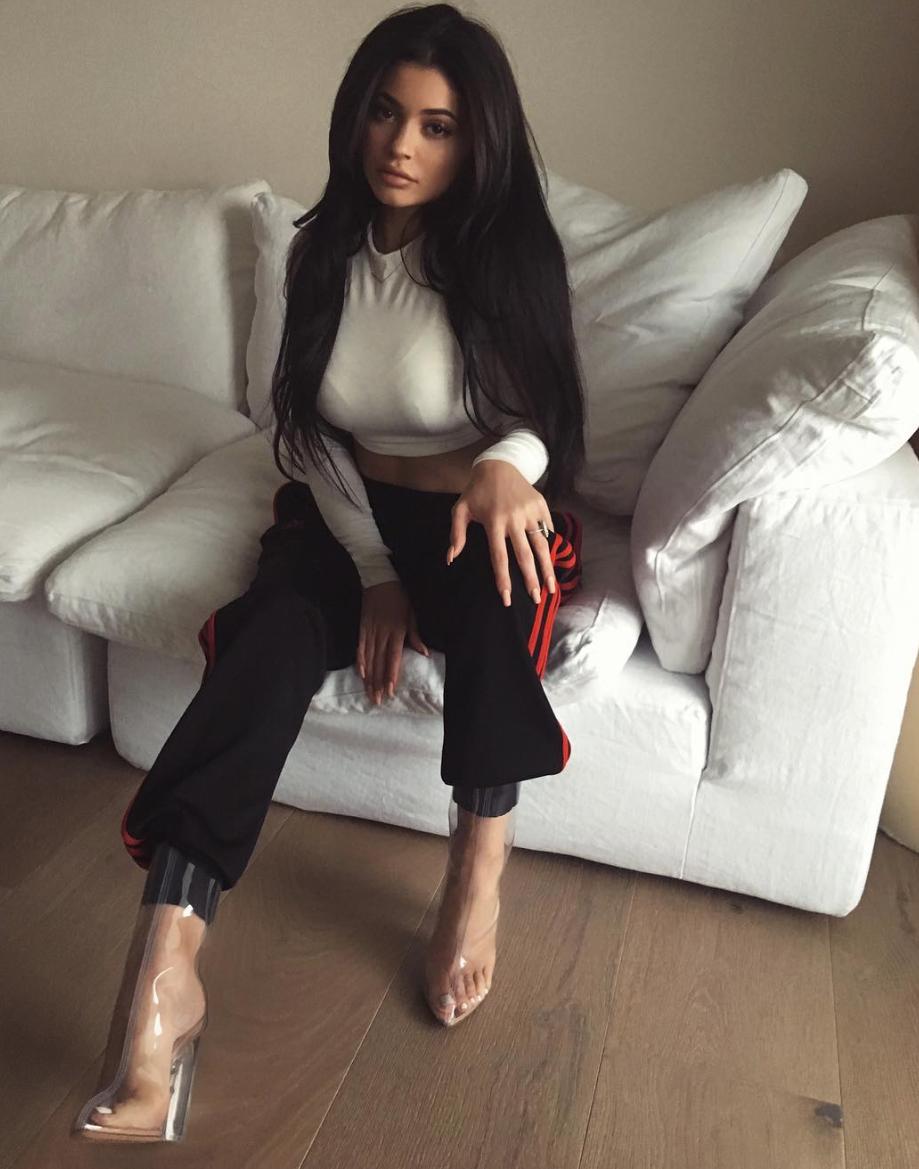 Kylie Jenner clear boots