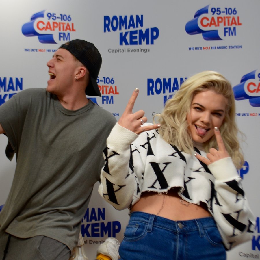 Louisa Johnson with Roman Kemp