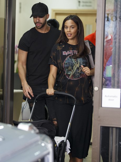 Marvin and Rochelle Humes leave the hospital after
