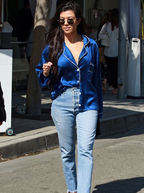 Kourtney Kardashian steps out in personalised pyja