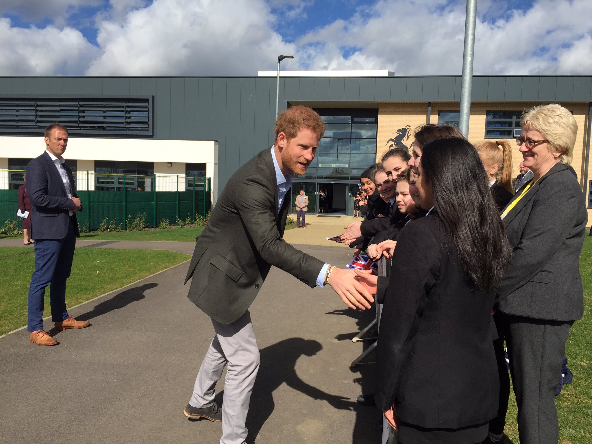 Prince Harry students Leicester