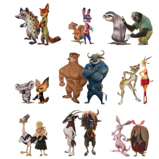 Zootopia Stolen Idea Characters