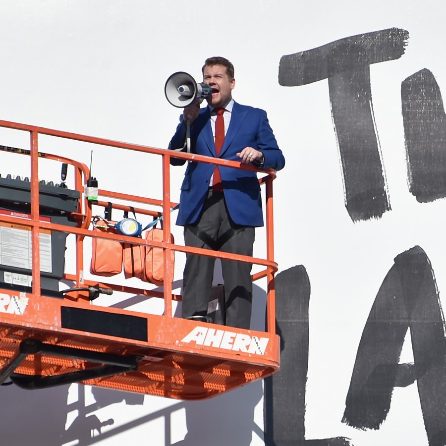 James Corden Puts Up His Own Billboard For CBS Television Network's 'The Late Late Show'