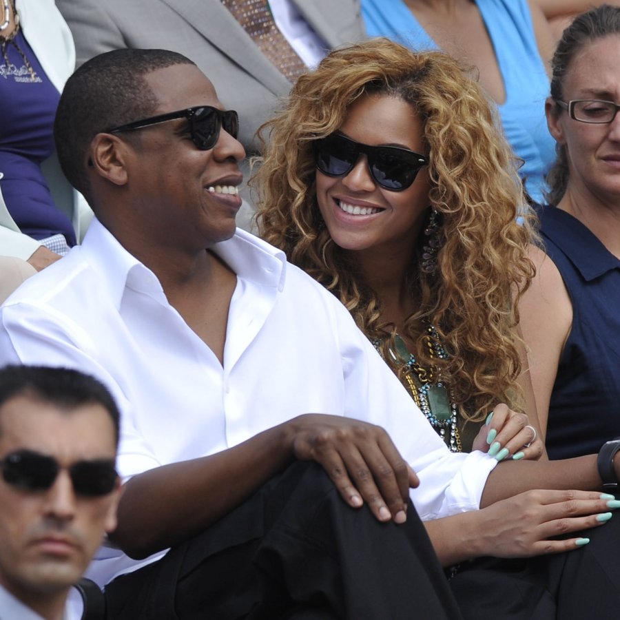 Beyoncé and Jay Z watch Rafael Nadal