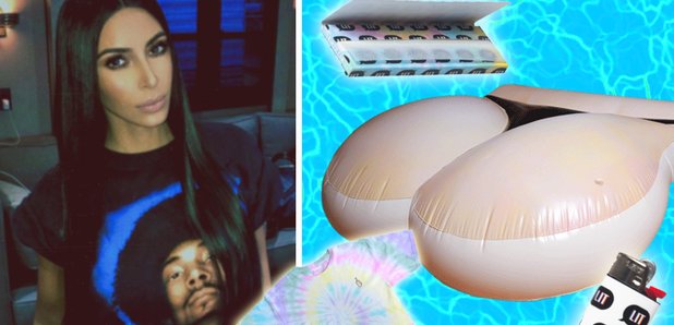 Kim Kardashian bum pool float 