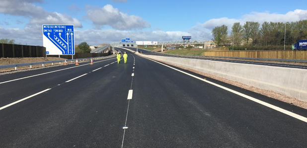 M8 roadworks baillieston