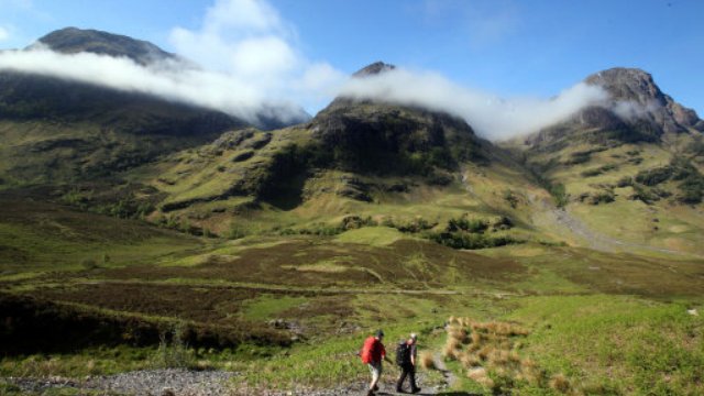 Three Sisters mountains in the Highlands