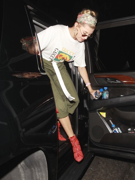 Hailey Baldwin heads to John Mayer's after party