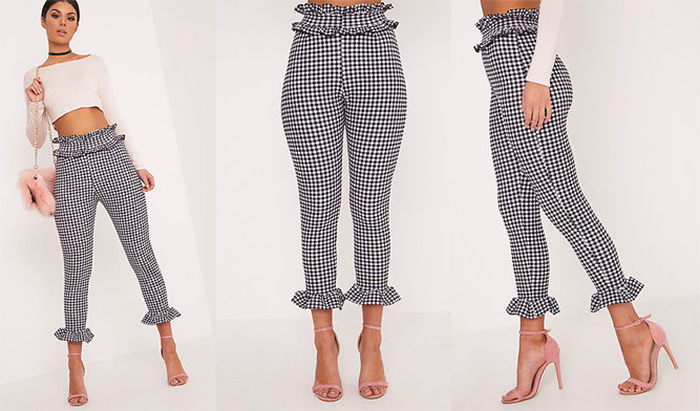 PLT frill hem trousers