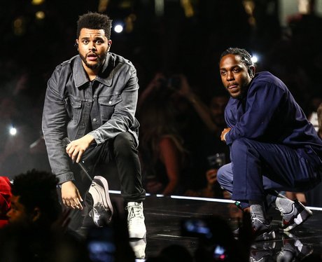 The Weeknd and Kendrick Lamar perform