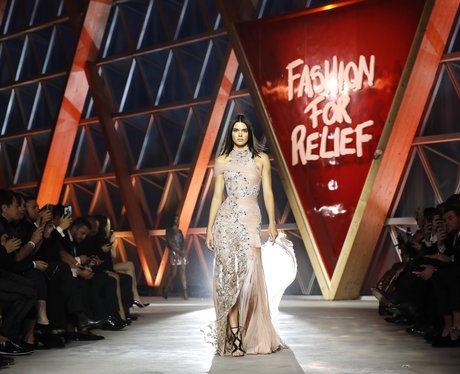 Kendall Jenner walks in the Fashion For Relief