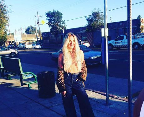 Louisa looking cute AF smiling in the street