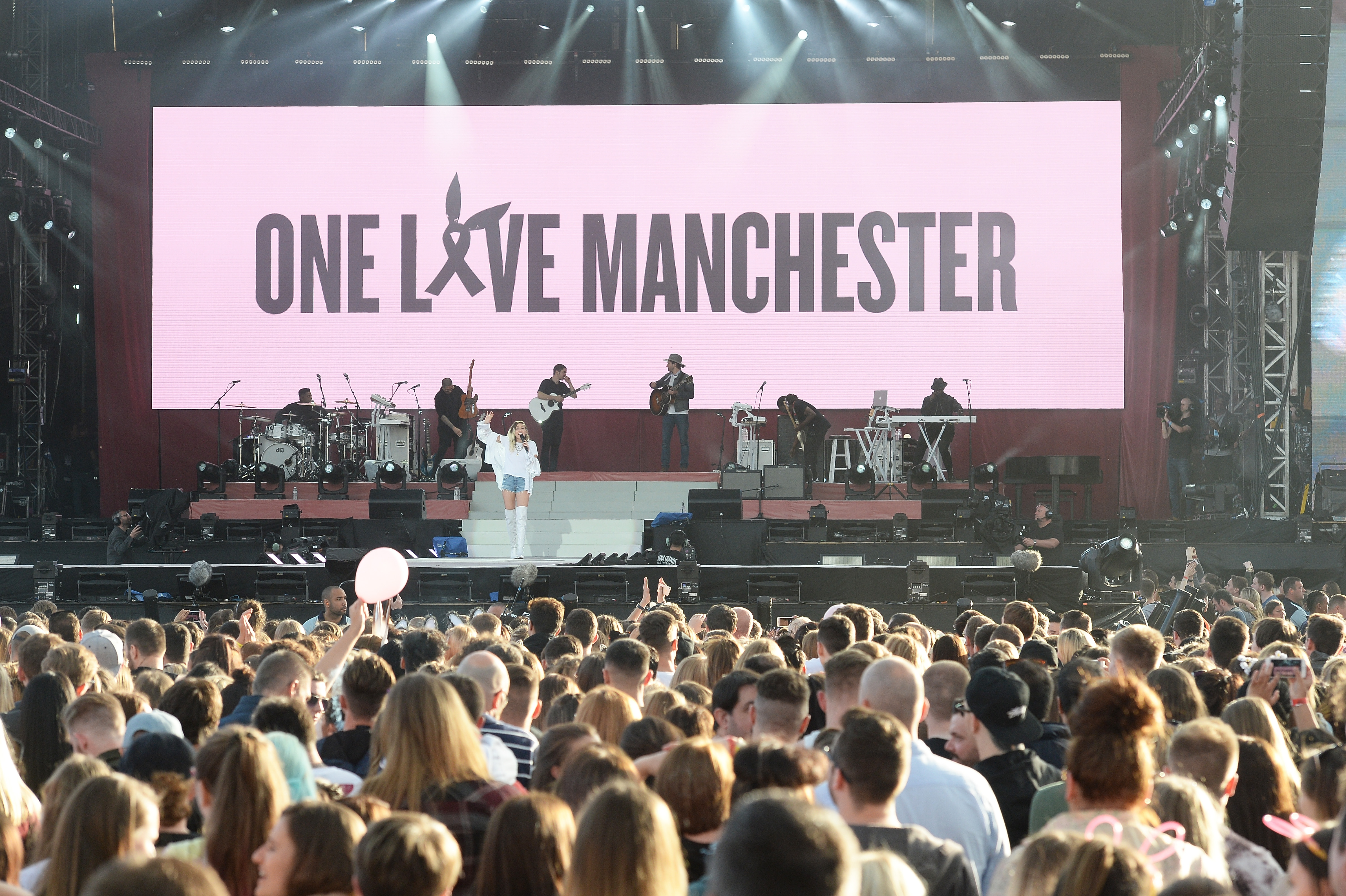 Ariana Grande live during One Love Manchester