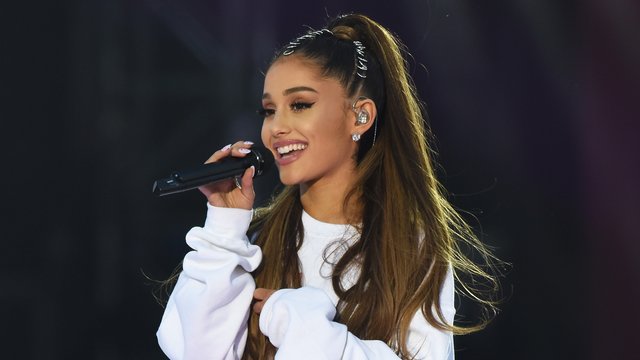 Ariana Grande live during One Love Manchester