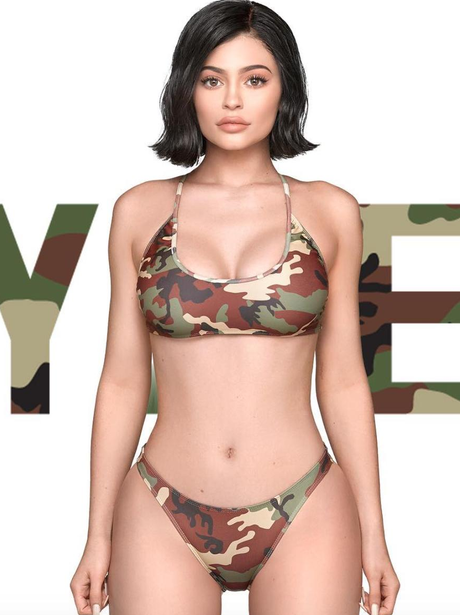 Kylie Jenner camo bikini