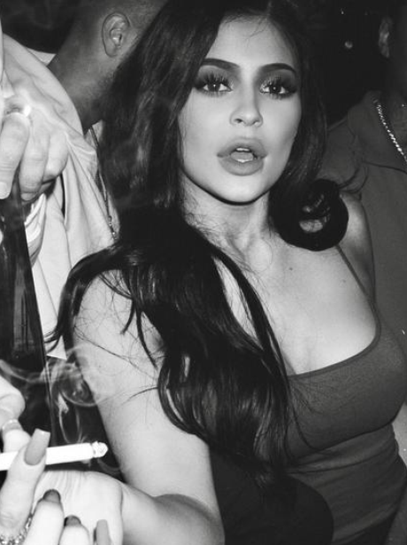 Kylie Jenner with a cigarette instagram