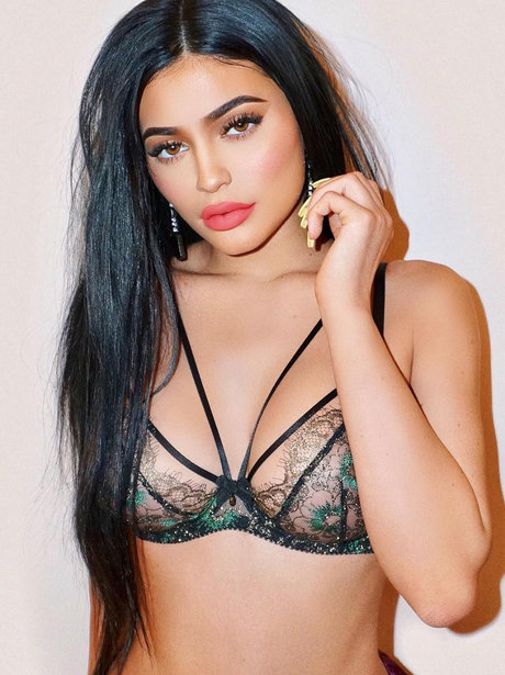 Kylie Jenner poses in her underwear whilst promoti