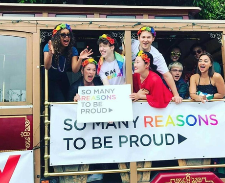 13 Reasons Why cast at Gay Pride Parade
