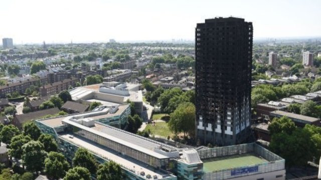 Grenfell Tower burnt out