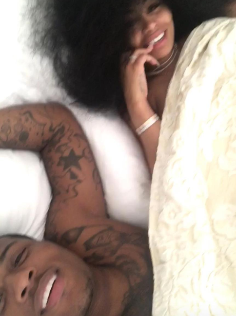 Blac Chyna and the guy in bed